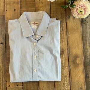 J. Crew Blue and White Button Up Shirt